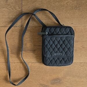 Vera Bradley Black Quilted Small Crossbody Pouch